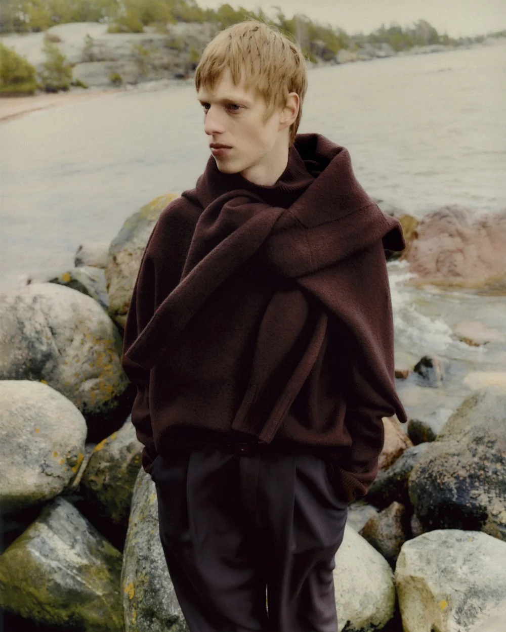 Scarf Navy Studio Nicholson Sofia Scarf Studio Nicholson Autumn